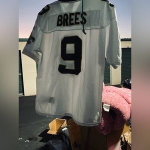 Nike Saints #9 Drew Brees White With C Patch Men's Stitched NFL Elite Jersey